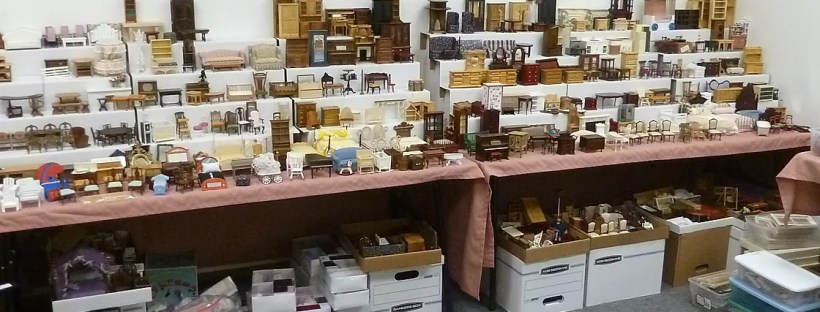 A dealer table at the Miniatures in the Wine Country Show.