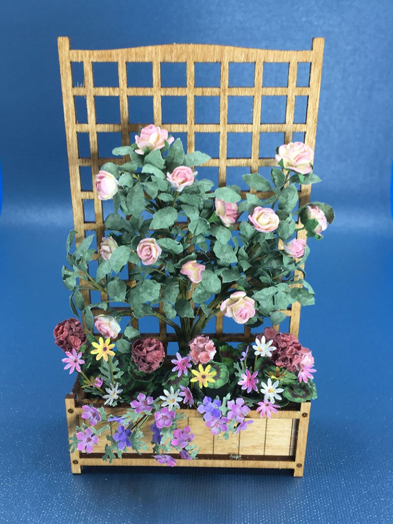 trellis with planter box photo